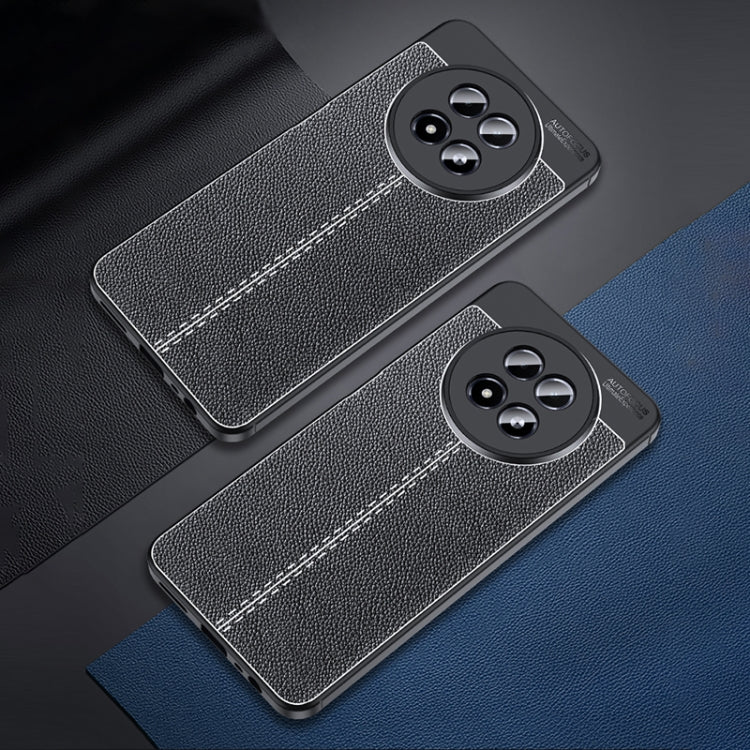 For Realme 13 5G Global Litchi Texture Shockproof TPU Phone Case - Black