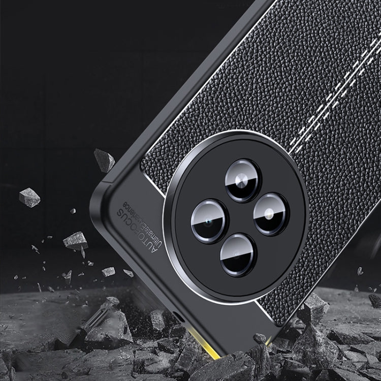 For Realme 13 5G Global Litchi Texture Shockproof TPU Phone Case - Black