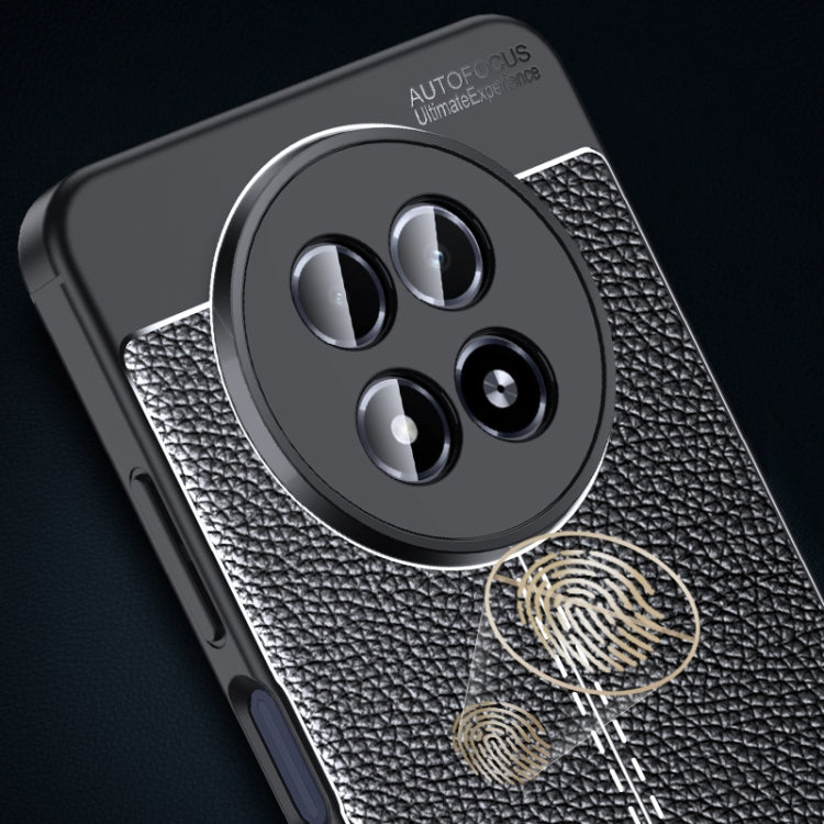 For Realme 13 5G Global Litchi Texture Shockproof TPU Phone Case - Black