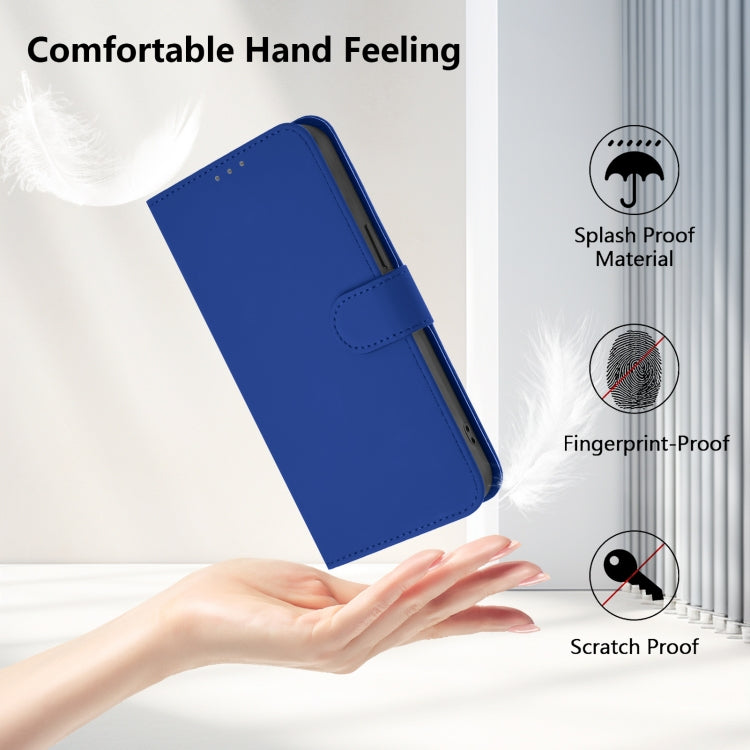 For Samsung Galaxy A03s 164mm Skin Feel Solid Color Leather Phone Case with Lanyard