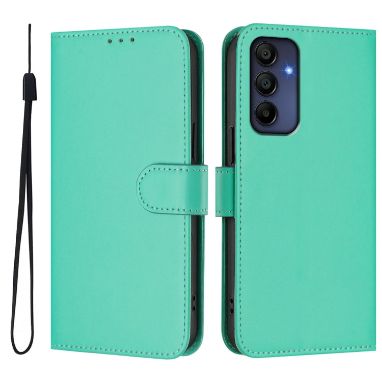 For Samsung Galaxy A16 5G / 4G Skin Feel Solid Color Leather Phone Case with Lanyard