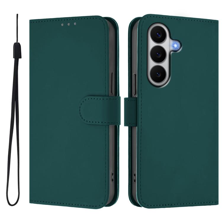 For Galaxy A27 5G Skin Feel Solid Color Leather Phone Case with Lanyard