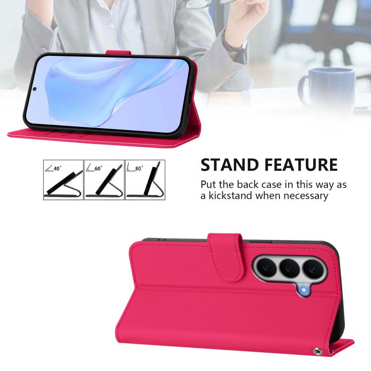 For Galaxy A27 5G Skin Feel Solid Color Leather Phone Case with Lanyard