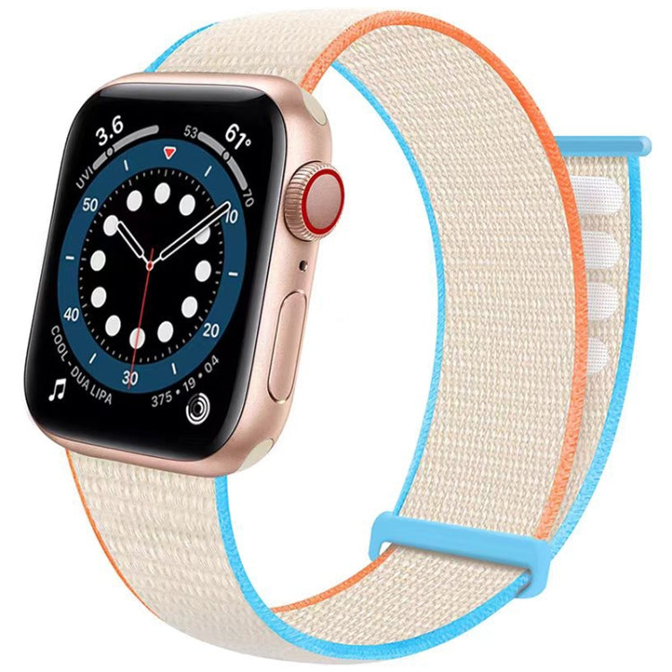For Apple Watch 46mm / 49mm / 45mm / 44mm Dual Hook and Loop Fastener Nylon Watch Band