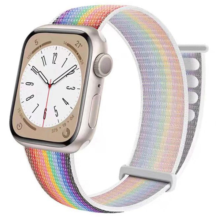 For Apple Watch 42mm / 41mm / 40mm / 38mm Dual Hook and Loop Fastener Nylon Watch Band