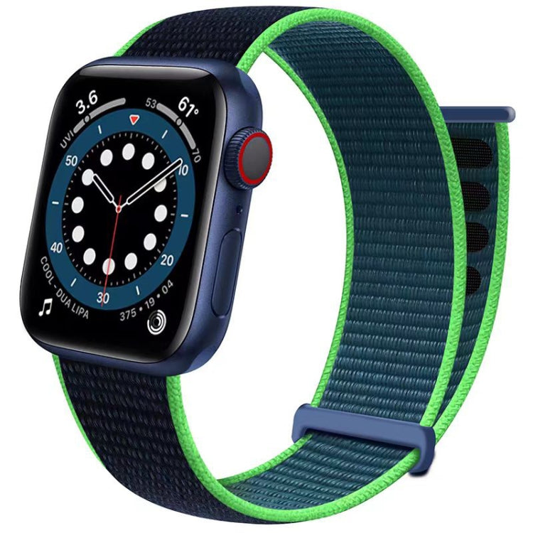 For Apple Watch 42mm / 41mm / 40mm / 38mm Dual Hook and Loop Fastener Nylon Watch Band