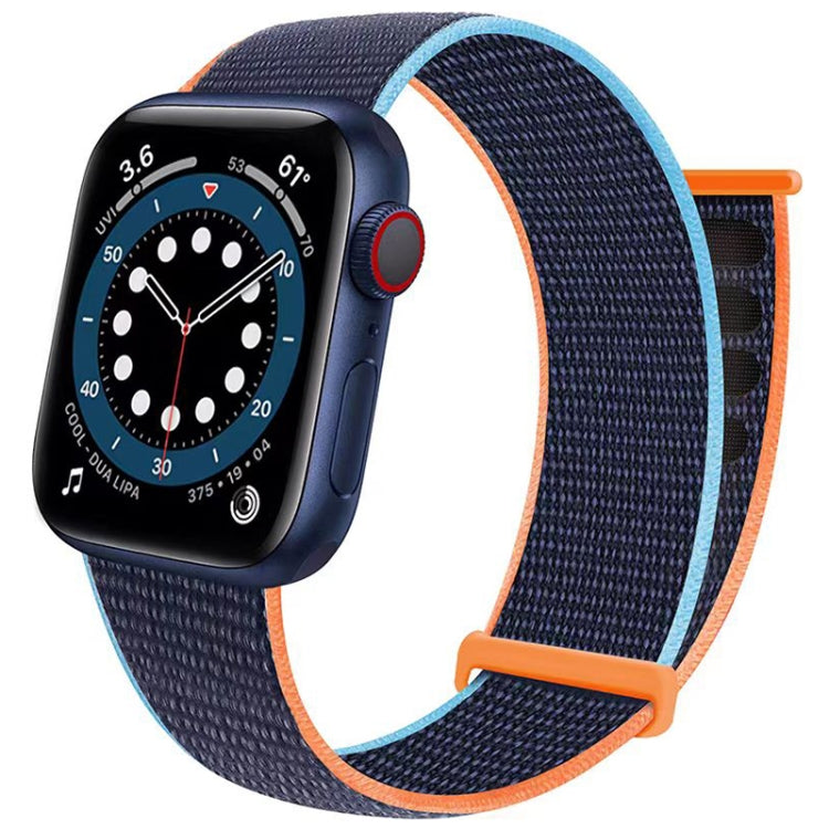 For Apple Watch 42mm / 41mm / 40mm / 38mm Dual Hook and Loop Fastener Nylon Watch Band