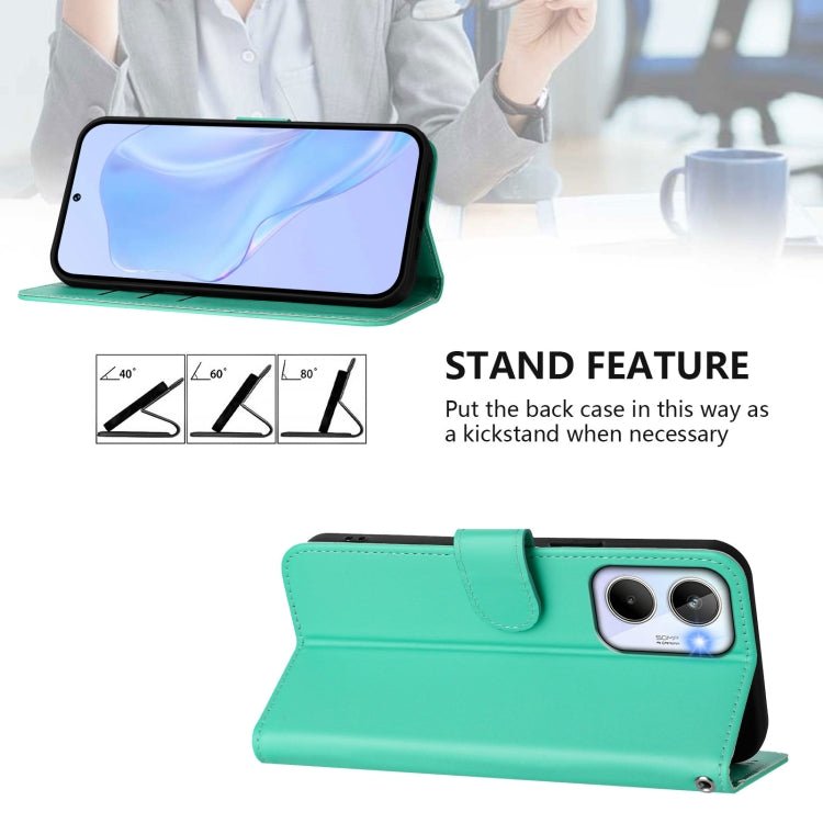 For Realme 10 4G Global Skin Feel Solid Color Leather Phone Case with Lanyard