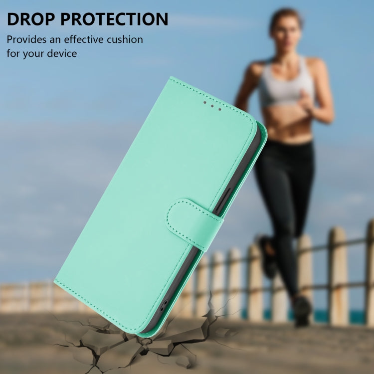 For Realme 10 4G Global Skin Feel Solid Color Leather Phone Case with Lanyard