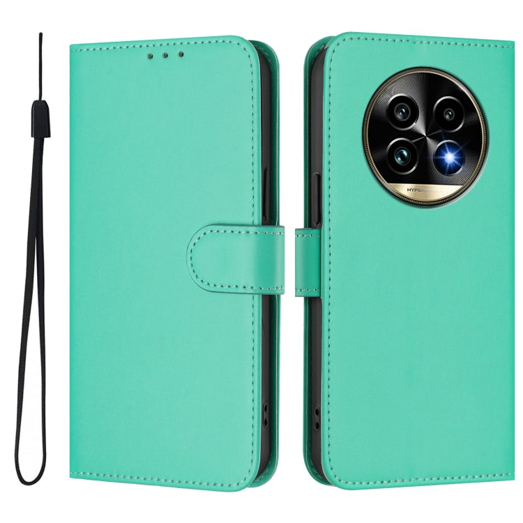 For Realme 13 Pro 5G / 13 Pro+ 5G Skin Feel Solid Color Leather Phone Case with Lanyard