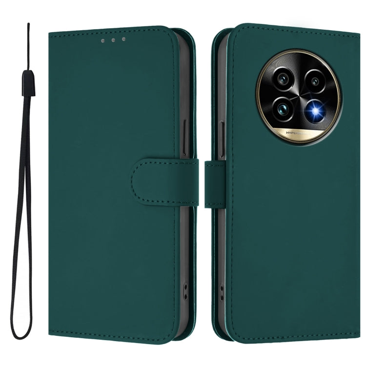 For Realme 13 Pro 5G / 13 Pro+ 5G Skin Feel Solid Color Leather Phone Case with Lanyard