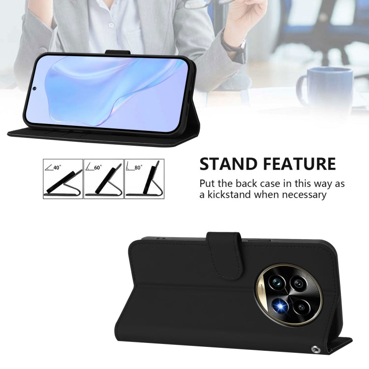 For Realme 13 Pro 5G / 13 Pro+ 5G Skin Feel Solid Color Leather Phone Case with Lanyard