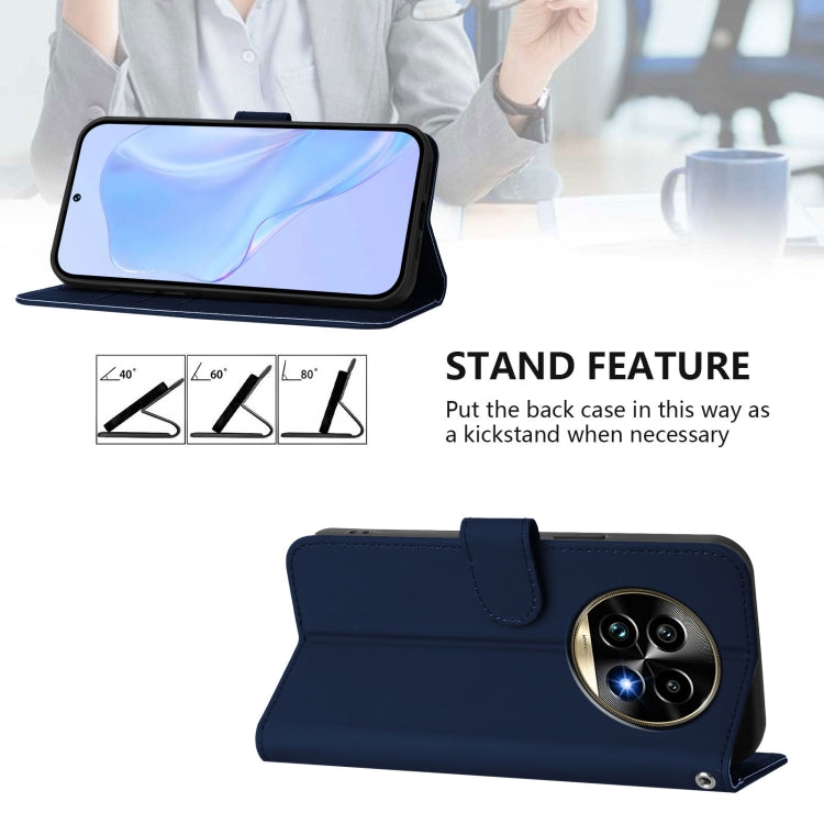 For Realme 13 Pro 5G / 13 Pro+ 5G Skin Feel Solid Color Leather Phone Case with Lanyard