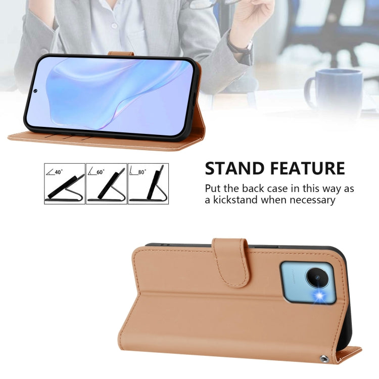 For Realme C30 4G / C30s Skin Feel Solid Color Leather Phone Case with Lanyard