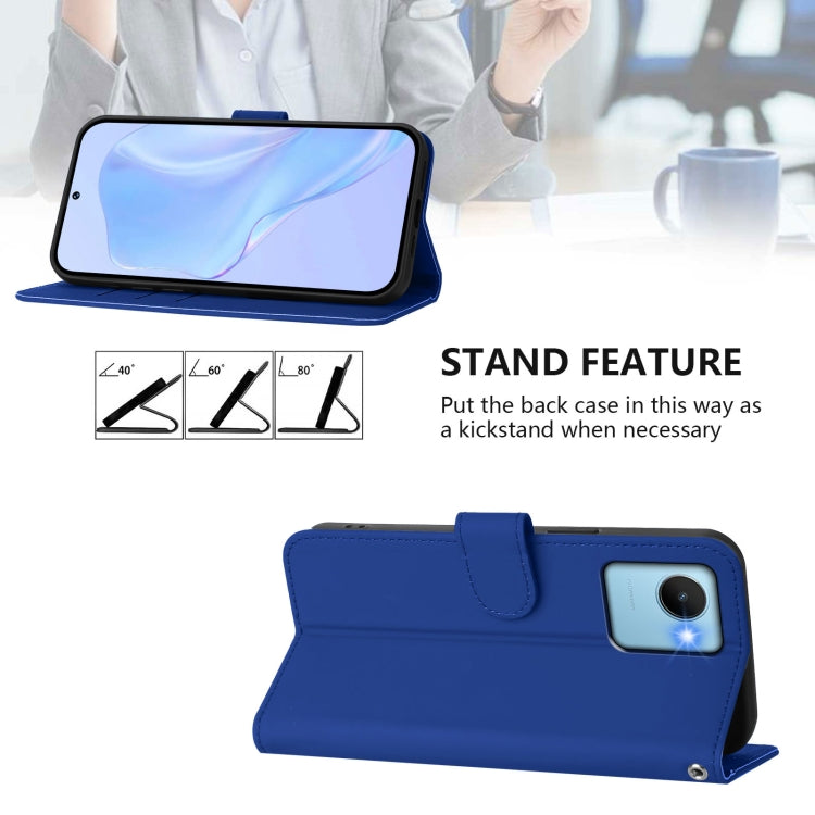 For Realme C30 4G / C30s Skin Feel Solid Color Leather Phone Case with Lanyard