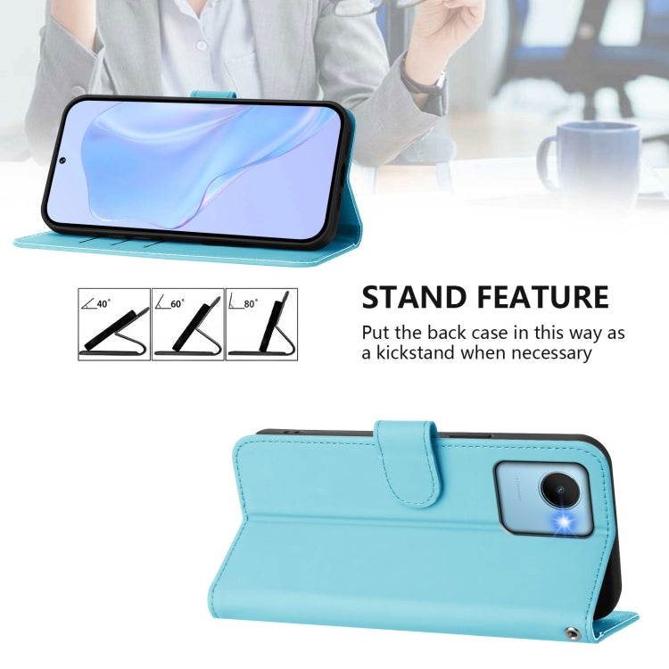For Realme C30 4G / C30s Skin Feel Solid Color Leather Phone Case with Lanyard