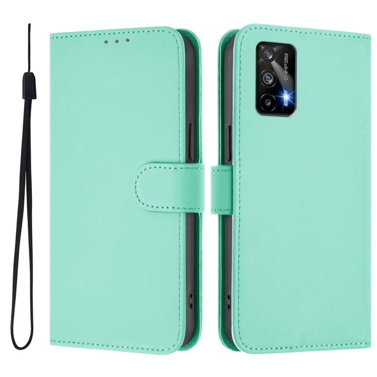 For Realme GT 5G / GT Neo 5G Skin Feel Solid Color Leather Phone Case with Lanyard