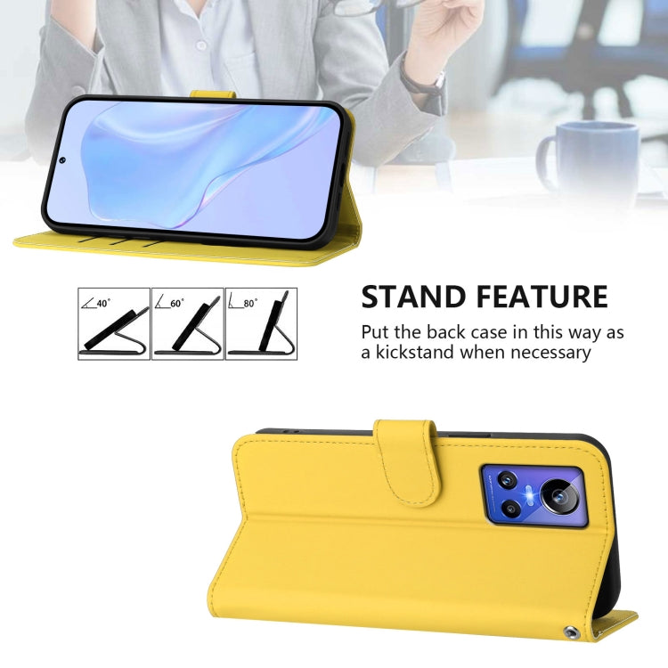 For Realme GT Neo 3 Skin Feel Solid Color Leather Phone Case with Lanyard