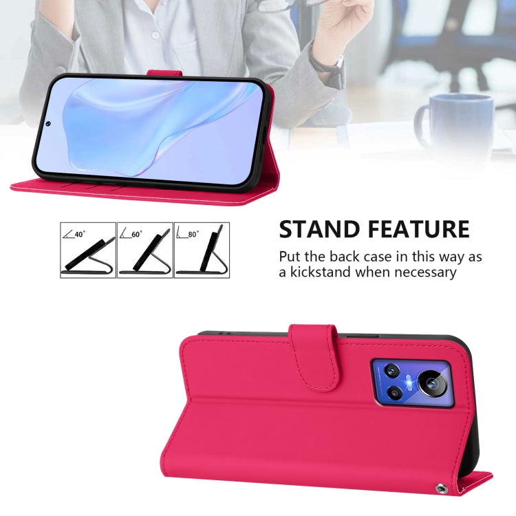 For Realme GT Neo 3 Skin Feel Solid Color Leather Phone Case with Lanyard