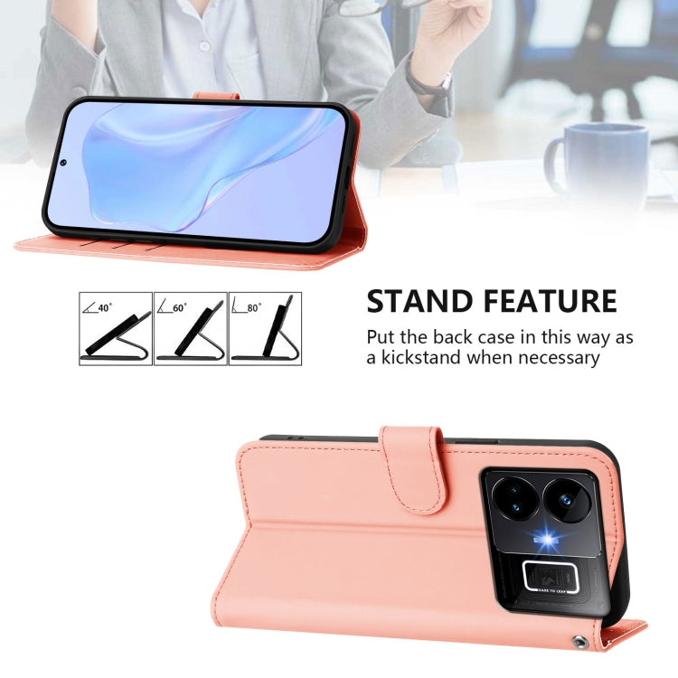 For Realme GT3 5G / GT Neo 5 240W Skin Feel Solid Color Leather Phone Case with Lanyard