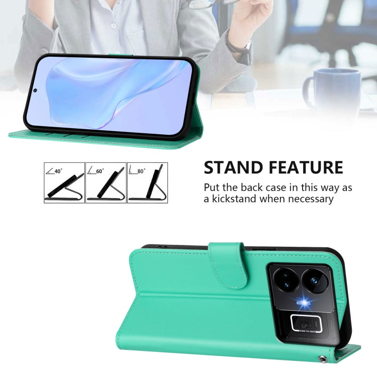 For Realme GT3 5G / GT Neo 5 240W Skin Feel Solid Color Leather Phone Case with Lanyard