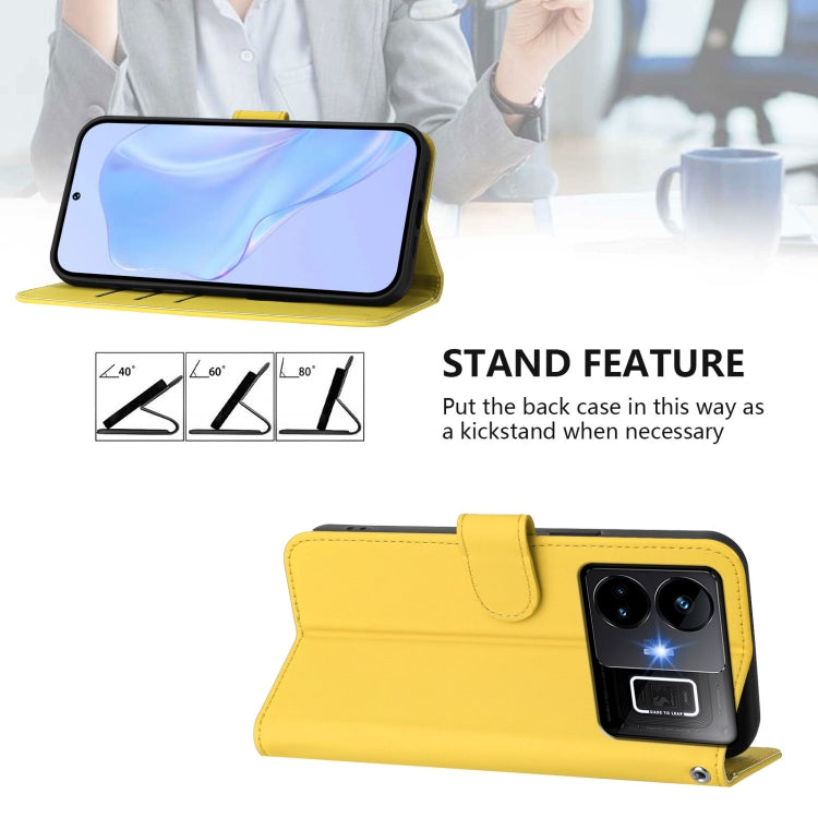 For Realme GT3 5G / GT Neo 5 240W Skin Feel Solid Color Leather Phone Case with Lanyard