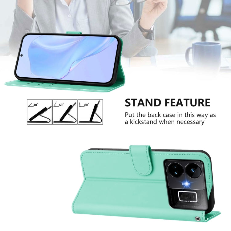For Realme GT3 5G / GT Neo 5 240W Skin Feel Solid Color Leather Phone Case with Lanyard