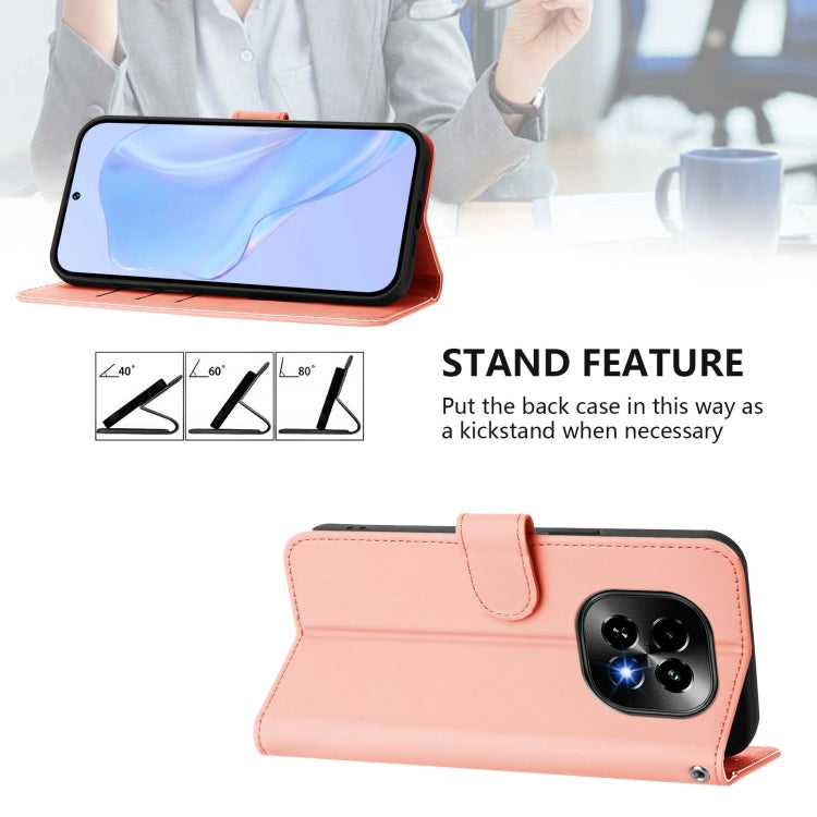 For Realme C63 5G Global Skin Feel Solid Color Leather Phone Case with Lanyard