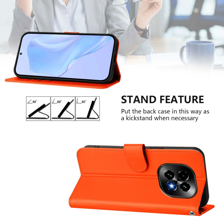 For Realme C63 5G Global Skin Feel Solid Color Leather Phone Case with Lanyard