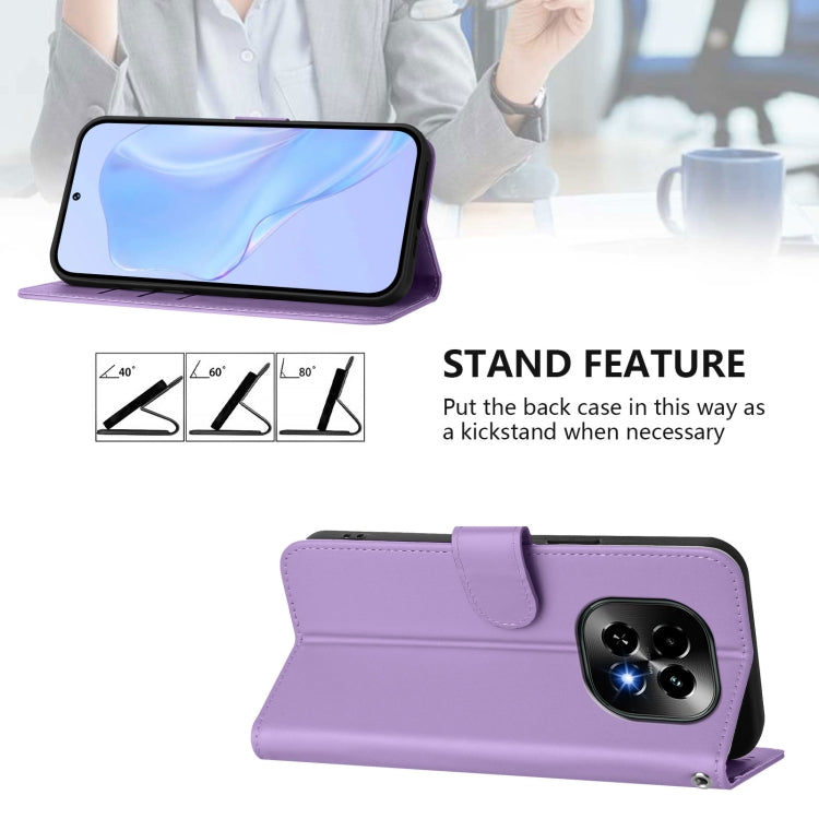 For Realme C63 5G Global Skin Feel Solid Color Leather Phone Case with Lanyard