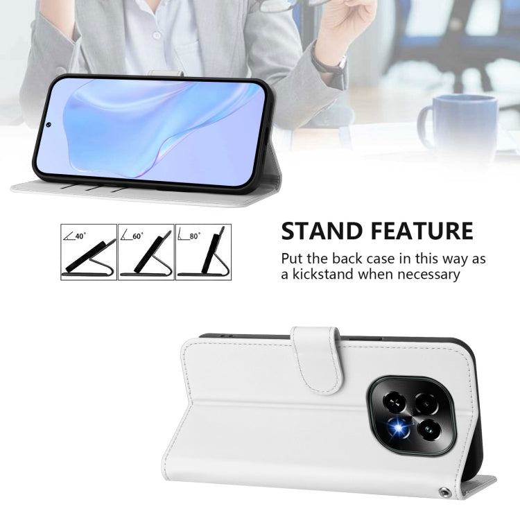 For Realme C63 5G Global Skin Feel Solid Color Leather Phone Case with Lanyard