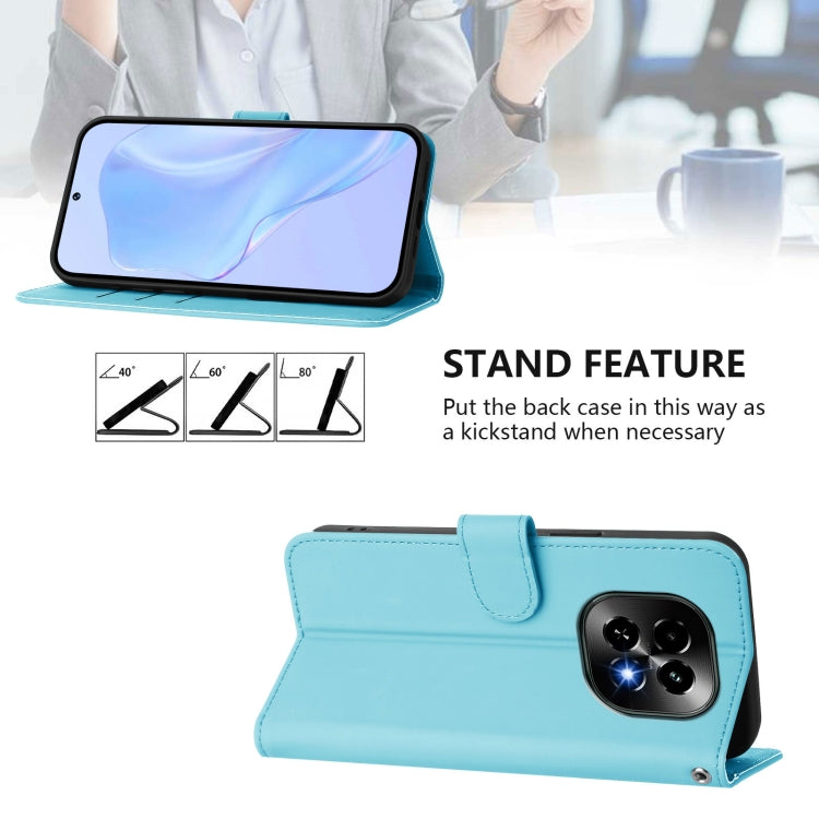 For Realme C63 5G Global Skin Feel Solid Color Leather Phone Case with Lanyard