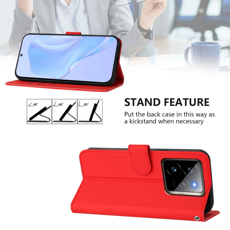 For Realme GT7 Pro 5G Skin Feel Solid Color Leather Phone Case with Lanyard