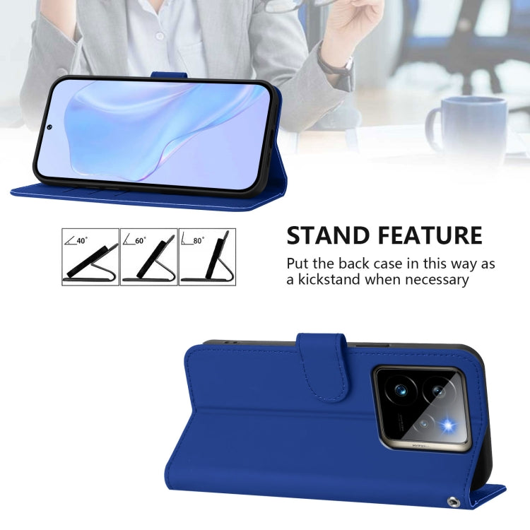 For Realme GT7 Pro 5G Skin Feel Solid Color Leather Phone Case with Lanyard