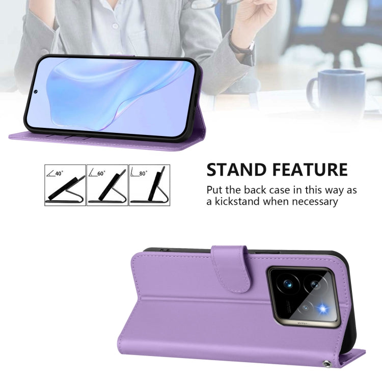 For Realme GT7 Pro 5G Skin Feel Solid Color Leather Phone Case with Lanyard