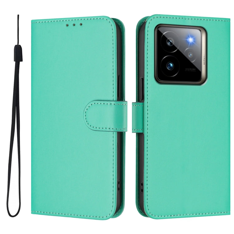 For Realme GT7 Pro 5G Skin Feel Solid Color Leather Phone Case with Lanyard
