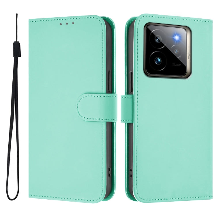 For Realme GT7 Pro 5G Skin Feel Solid Color Leather Phone Case with Lanyard