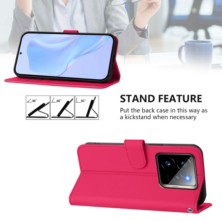 For Realme GT7 Pro 5G Skin Feel Solid Color Leather Phone Case with Lanyard