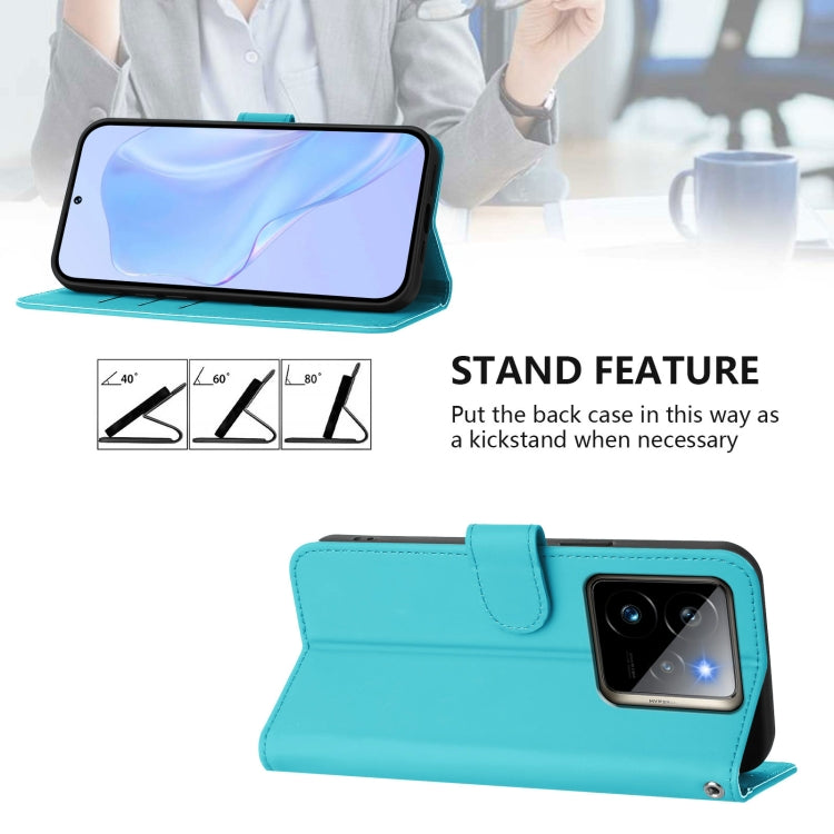 For Realme GT7 Pro 5G Skin Feel Solid Color Leather Phone Case with Lanyard