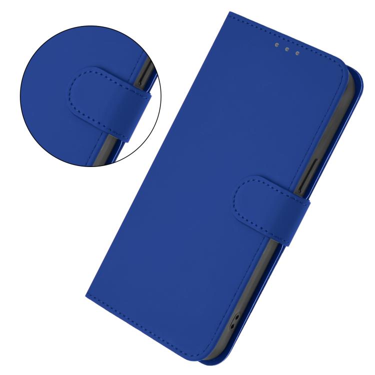 For Realme Narzo 80 Pro Skin Feel Solid Color Leather Phone Case with Lanyard