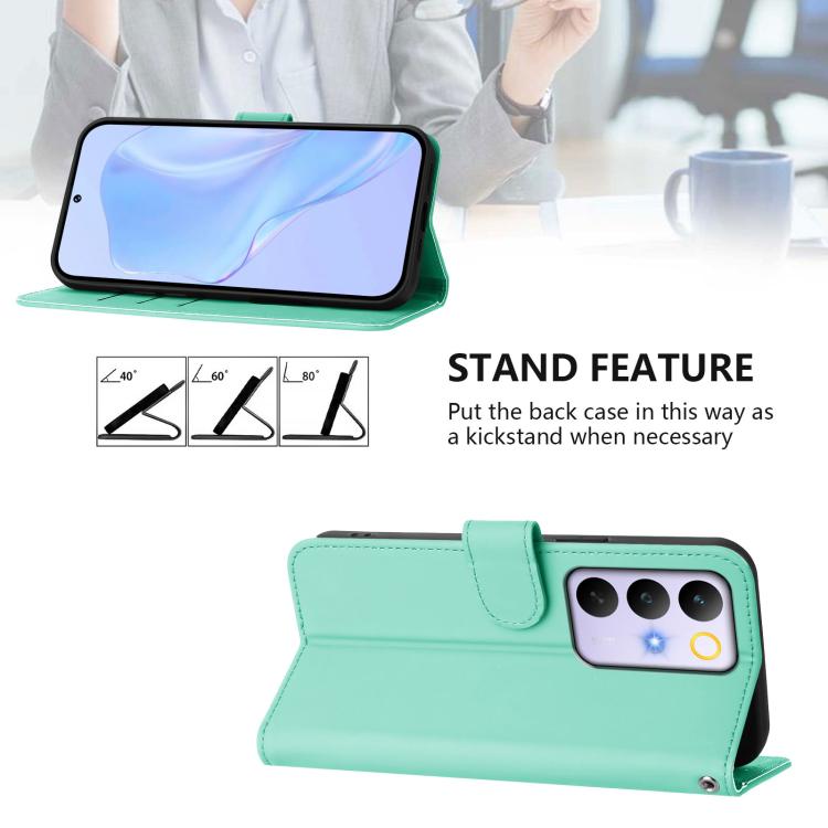For Realme C83 5G india / C85 5G Skin Feel Solid Color Leather Phone Case with Lanyard