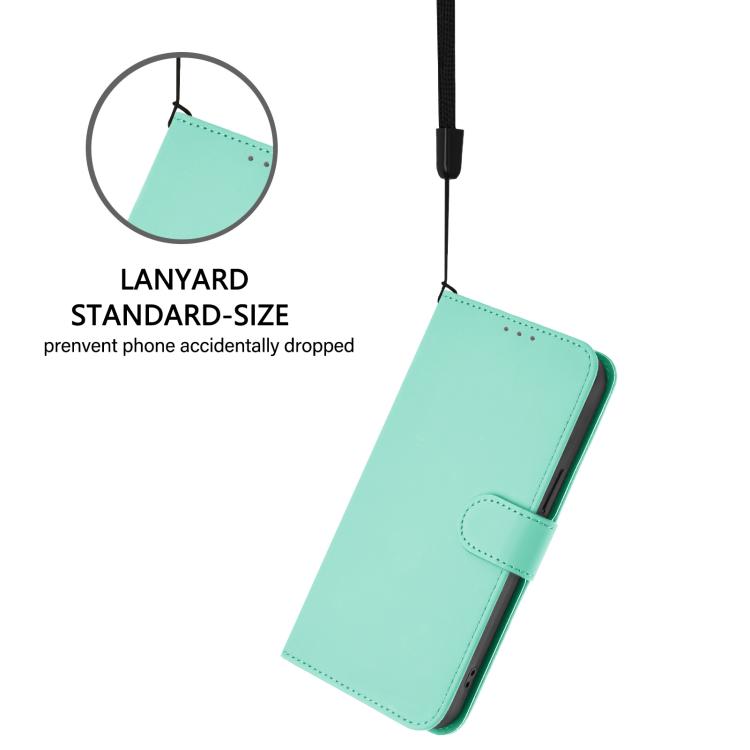 For Realme P4 Power 5G Skin Feel Solid Color Leather Phone Case with Lanyard