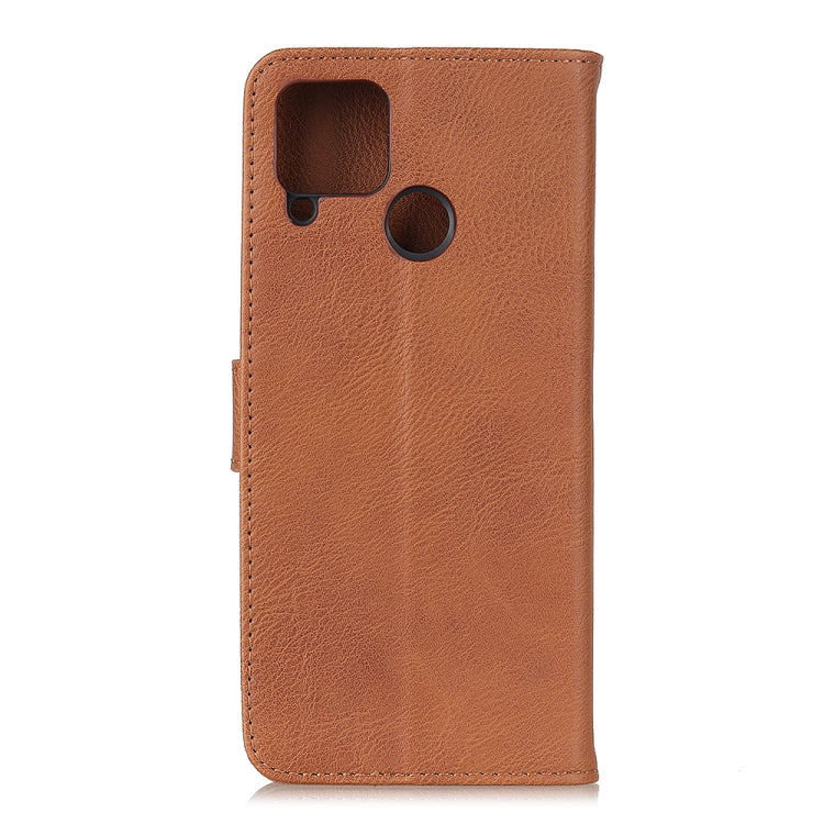 For OPPO Realme C15 KHAZNEH Cowhide Texture Horizontal Flip Leather Case with Holder & Card Slots & Wallet
