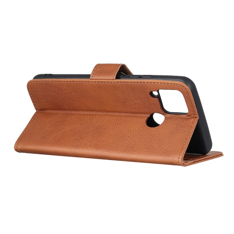 For OPPO Realme C15 KHAZNEH Cowhide Texture Horizontal Flip Leather Case with Holder & Card Slots & Wallet