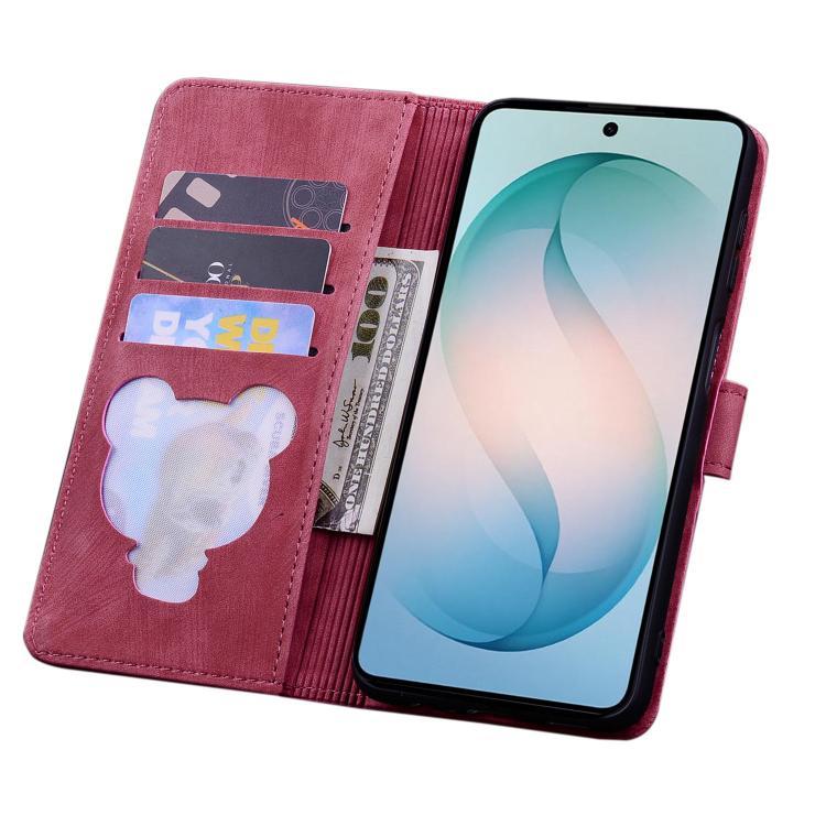 For Samsung Galaxy S26 Ultra 5G Cartoon Sakura Cat Embossed Leather Phone Case