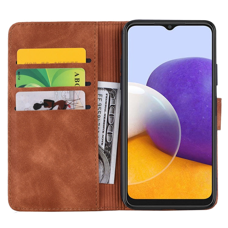 For Samsung Galaxy S24 FE 5G Mandala Embossed Dual-Fold Calf Leather Phone Case