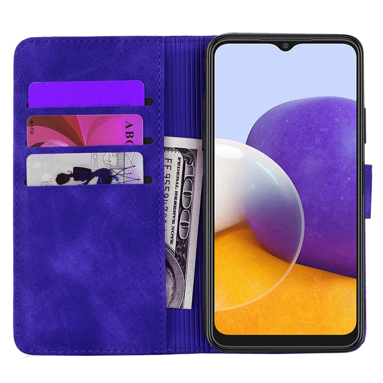 For Samsung Galaxy S24 FE 5G Mandala Embossed Dual-Fold Calf Leather Phone Case
