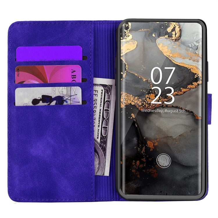 For Samsung Galaxy S23 Ultra 5G Mandala Embossed Dual-Fold Calf Leather Phone Case
