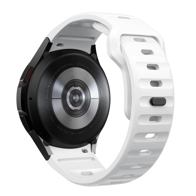 For Samsung Galaxy Watch 7 / 6 / 5 / 4 Wave Texture Reverse Buckle Silicone Watch Band