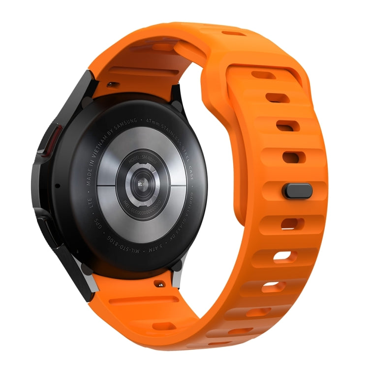 For Samsung Galaxy Watch 7 / 6 / 5 / 4 Wave Texture Reverse Buckle Silicone Watch Band